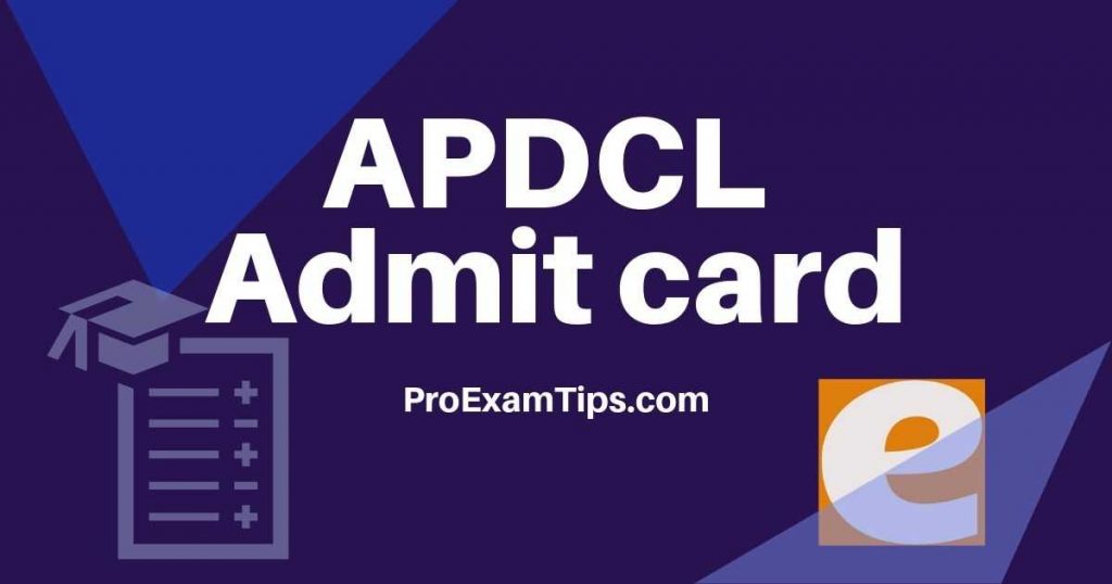 APDCL Admit card