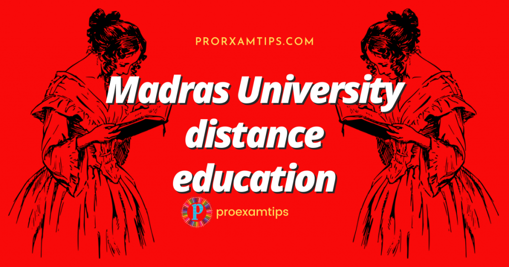 Madras University distance education courses