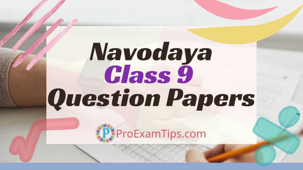 Navodaya Question Paper Class 9