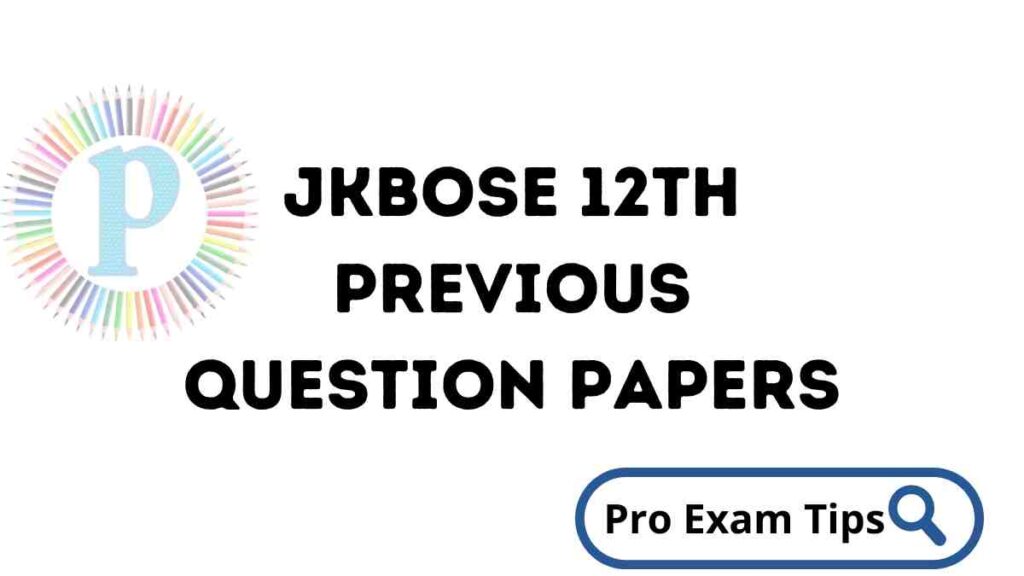 JKBOSE 12th previous question Papers