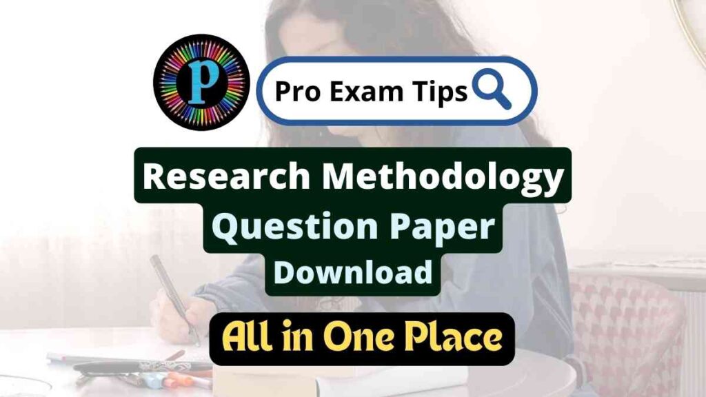 Research Methodology Question Paper