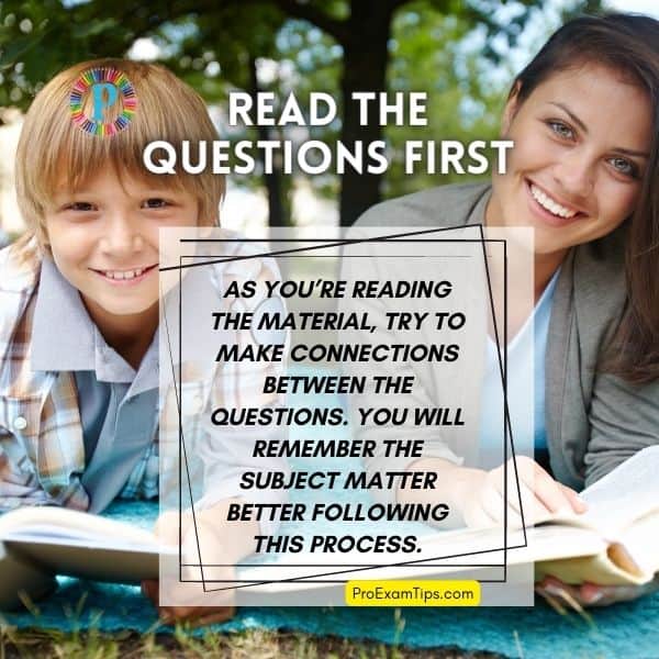 Read the Questions First: Study Tips For Memorization